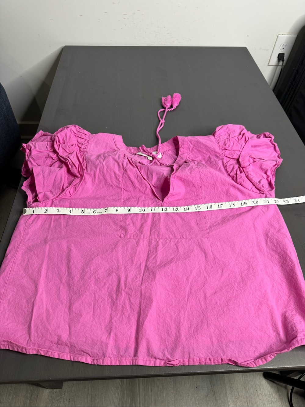 Anna Cate Women’s Pink Ruffle Sleeve Cotton Blouse - Picture 6 of 7